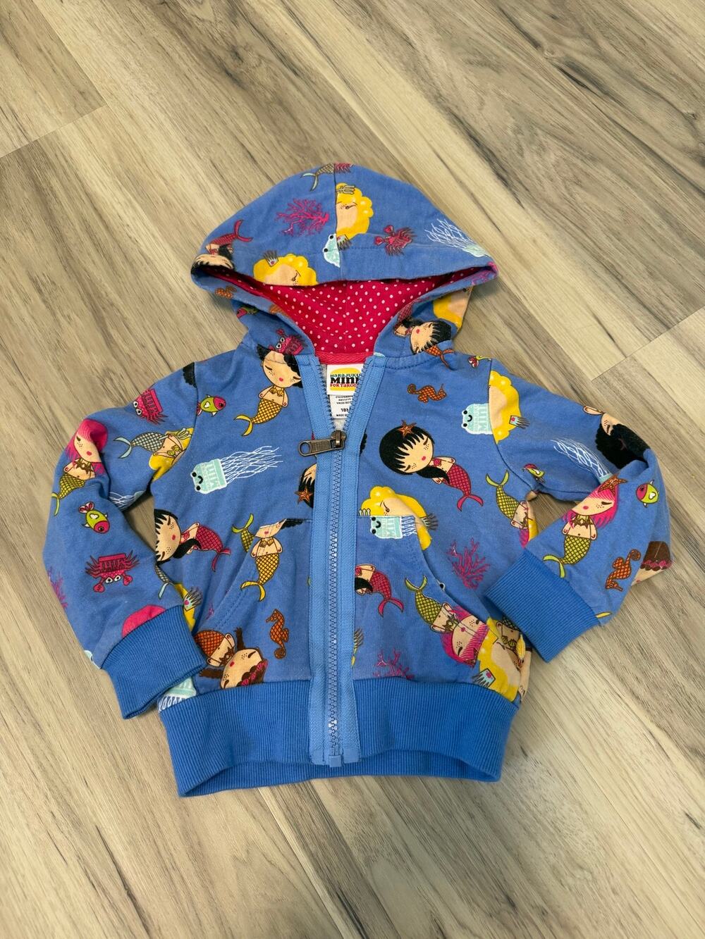 Harajuku Mini for Target Gwen Stafani 18M Mermaid Zip Up Hoodie Blue Character